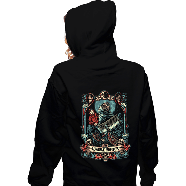 Daily_Deal_Shirts Zippered Hoodies, Unisex / Small / Black The Lovable Visitor