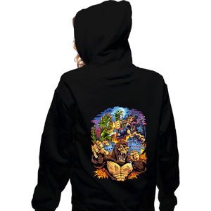 Daily_Deal_Shirts Zippered Hoodies, Unisex / Small / Black Rampage Arcade Tribute