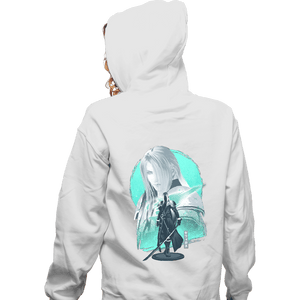 Daily_Deal_Shirts Zippered Hoodies, Unisex / Small / White Silver-Haired SOLDIER