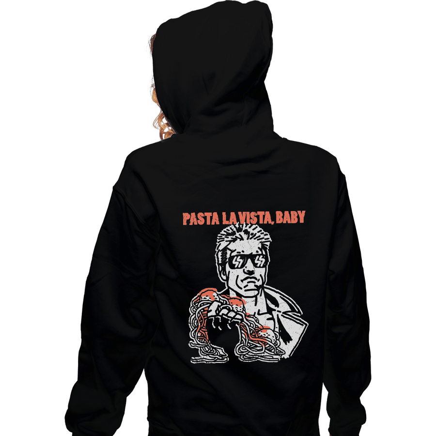 Shirts Zippered Hoodies, Unisex / Small / Black Pasta La Vista