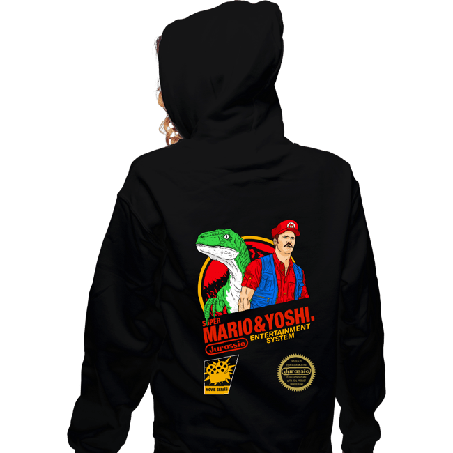 Daily_Deal_Shirts Zippered Hoodies, Unisex / Small / Black Jurassic Bros