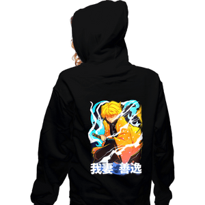 Shirts Zippered Hoodies, Unisex / Small / Black Zenitsu