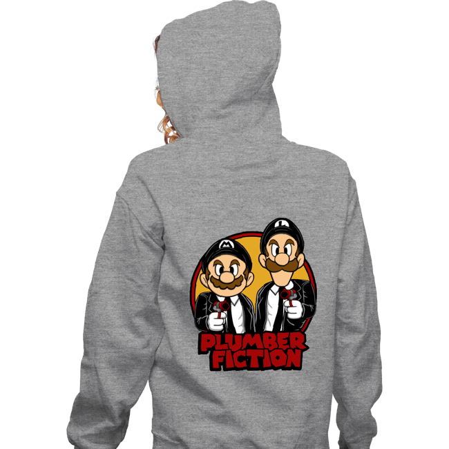 Secret_Shirts Zippered Hoodies, Unisex / Small / Sports Grey Plumber Fiction