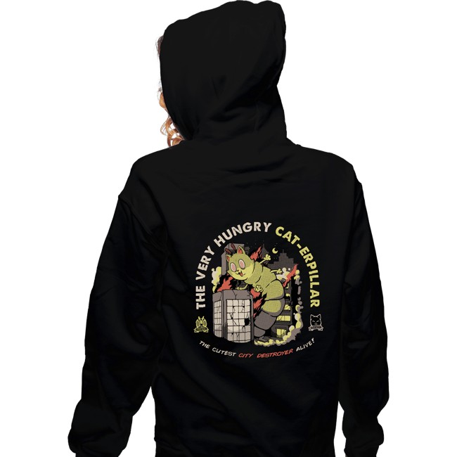 Secret_Shirts Zippered Hoodies, Unisex / Small / Black A Very Hungry Cat-Erpillar