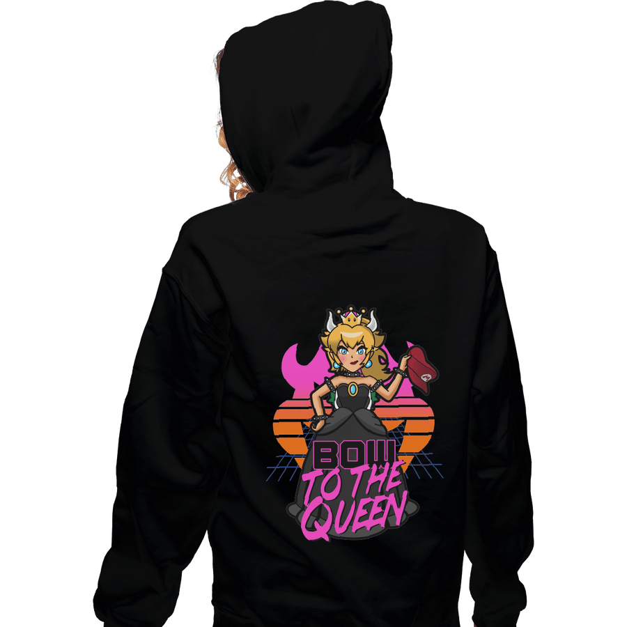 Shirts Zippered Hoodies, Unisex / Small / Black Bow To The Queen