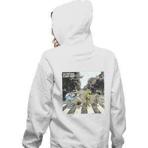 Shirts Zippered Hoodies, Unisex / Small / White Flabby Road