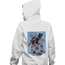 Load image into Gallery viewer, Secret_Shirts Zippered Hoodies, Unisex / Small / White Nu Gundam Watercolor
