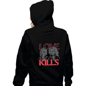 Shirts Zippered Hoodies, Unisex / Small / Black Love Kills