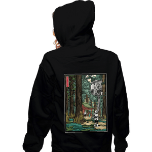 Daily_Deal_Shirts Zippered Hoodies, Unisex / Small / Black Galactic Empire In A Forest