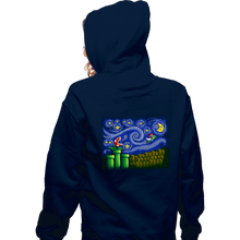 Load image into Gallery viewer, Daily_Deal_Shirts Zippered Hoodies, Unisex / Small / Navy Starry Flight
