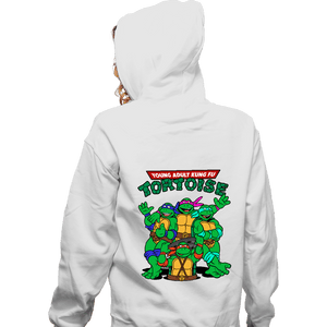 Secret_Shirts Zippered Hoodies, Unisex / Small / White Kung Fu Tortoise