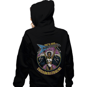 Daily_Deal_Shirts Zippered Hoodies, Unisex / Small / Black Thunderstruck