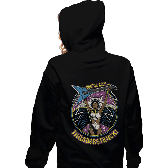 Daily_Deal_Shirts Zippered Hoodies, Unisex / Small / Black Thunderstruck