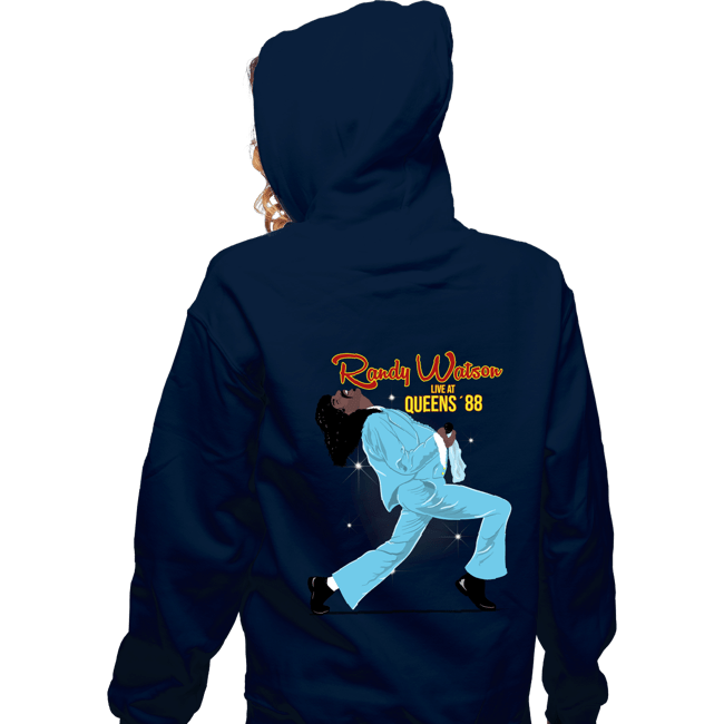 Daily_Deal_Shirts Zippered Hoodies, Unisex / Small / Navy Live At Queens '88