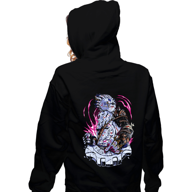 Daily_Deal_Shirts Zippered Hoodies, Unisex / Small / Black Battle Weregarurumon