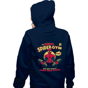 Daily_Deal_Shirts Zippered Hoodies, Unisex / Small / Navy The Amazing Spider-Gym