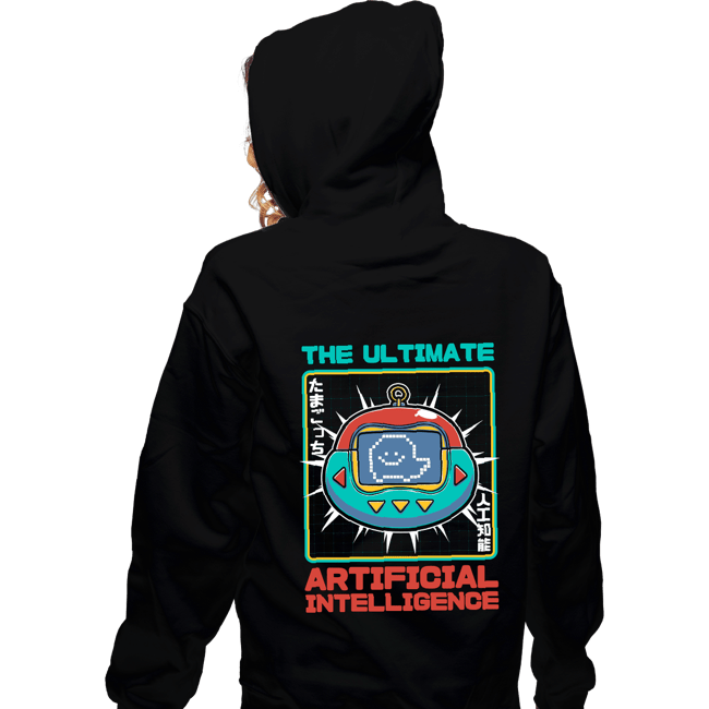 Daily_Deal_Shirts Zippered Hoodies, Unisex / Small / Black Vintage Virtual Pet