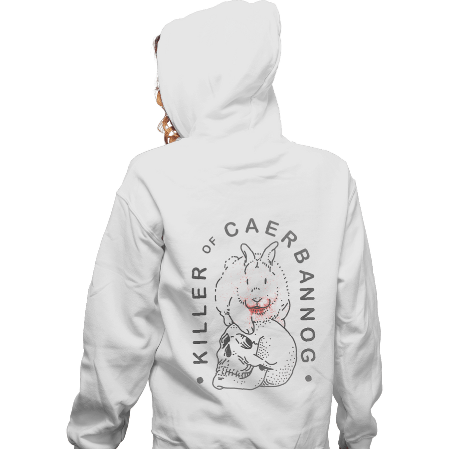 Shirts Zippered Hoodies, Unisex / Small / White Killer Rabbit of Caerbannog