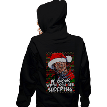Load image into Gallery viewer, Secret_Shirts Zippered Hoodies, Unisex / Small / Black Sleeping Sweater
