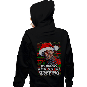 Secret_Shirts Zippered Hoodies, Unisex / Small / Black Sleeping Sweater