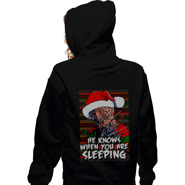 Secret_Shirts Zippered Hoodies, Unisex / Small / Black Sleeping Sweater