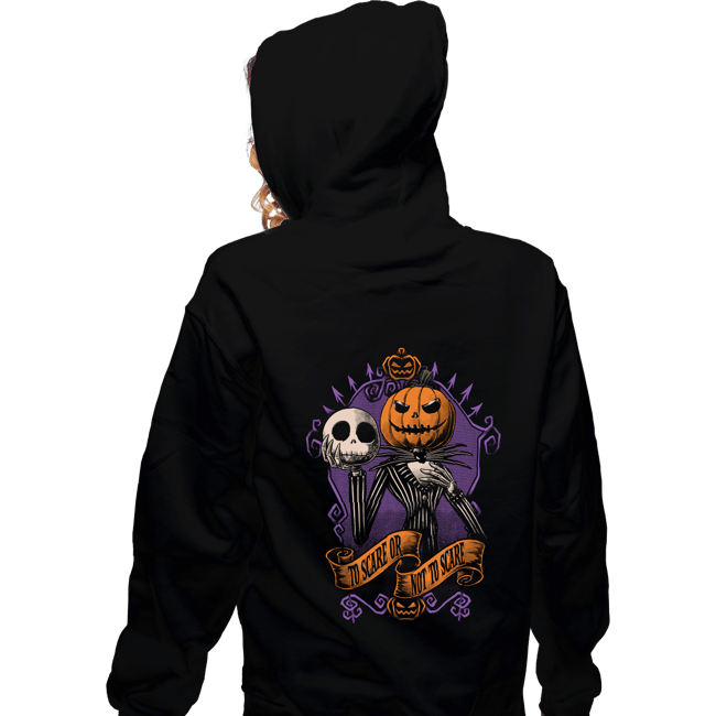 Daily_Deal_Shirts Zippered Hoodies, Unisex / Small / Black To Scare Or Not To Scare