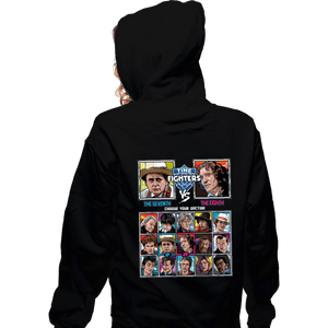Shirts Zippered Hoodies, Unisex / Small / Black Time Fighters 7th VS 8th