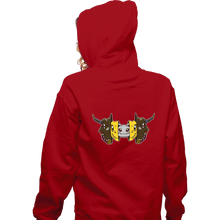Load image into Gallery viewer, Daily_Deal_Shirts Zippered Hoodies, Unisex / Small / Red Digital Courage
