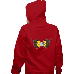 Daily_Deal_Shirts Zippered Hoodies, Unisex / Small / Red Digital Courage