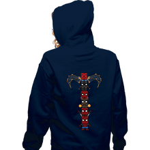 Load image into Gallery viewer, Daily_Deal_Shirts Zippered Hoodies, Unisex / Small / Navy Totem Of Spiders
