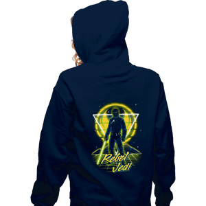 Shirts Zippered Hoodies, Unisex / Small / Navy Retro Rebel Jedi