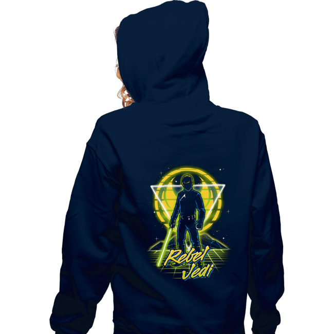 Shirts Zippered Hoodies, Unisex / Small / Navy Retro Rebel Jedi