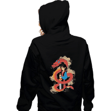 Load image into Gallery viewer, Shirts Pullover Hoodies, Unisex / Small / Black Mulan And The Dragon
