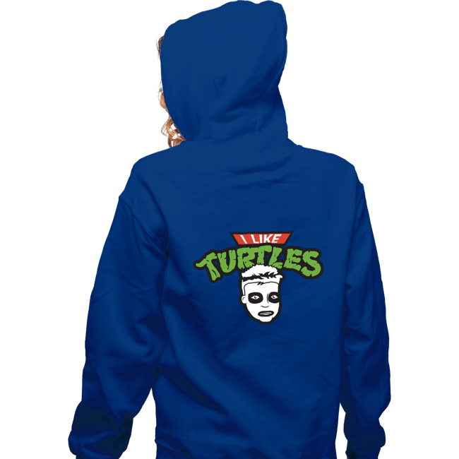 Daily_Deal_Shirts Zippered Hoodies, Unisex / Small / Royal Blue I Like Turtles