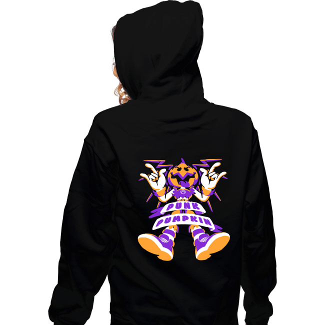 Shirts Zippered Hoodies, Unisex / Small / Black Punk Pumpkin