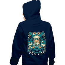 Load image into Gallery viewer, Daily_Deal_Shirts Zippered Hoodies, Unisex / Small / Navy Fox Of The Stars
