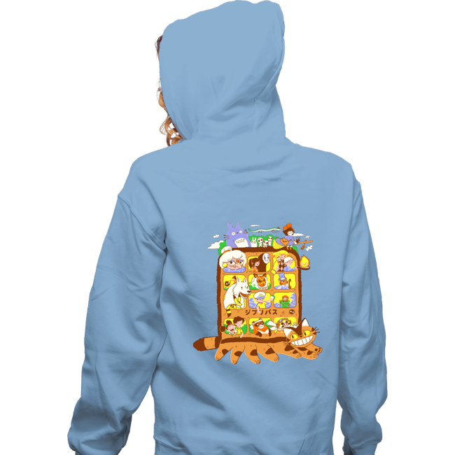 Daily_Deal_Shirts Zippered Hoodies, Unisex / Small / Royal Blue Anime Bus