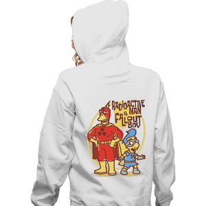 Daily_Deal_Shirts Zippered Hoodies, Unisex / Small / White Radioactive Squad