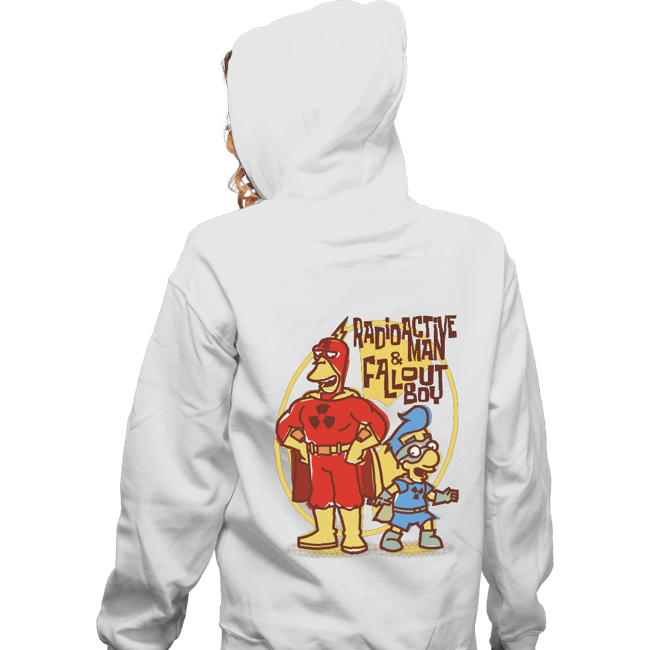 Daily_Deal_Shirts Zippered Hoodies, Unisex / Small / White Radioactive Squad