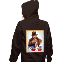 Load image into Gallery viewer, Secret_Shirts Zippered Hoodies, Unisex / Small / Dark Chocolate You Belong In A Museum!

