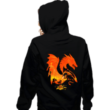 Load image into Gallery viewer, Daily_Deal_Shirts Zippered Hoodies, Unisex / Small / Black Fantasy Flames
