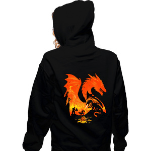 Daily_Deal_Shirts Zippered Hoodies, Unisex / Small / Black Fantasy Flames