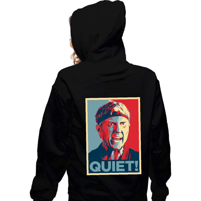 Daily_Deal_Shirts Zippered Hoodies, Unisex / Small / Black Quiet!