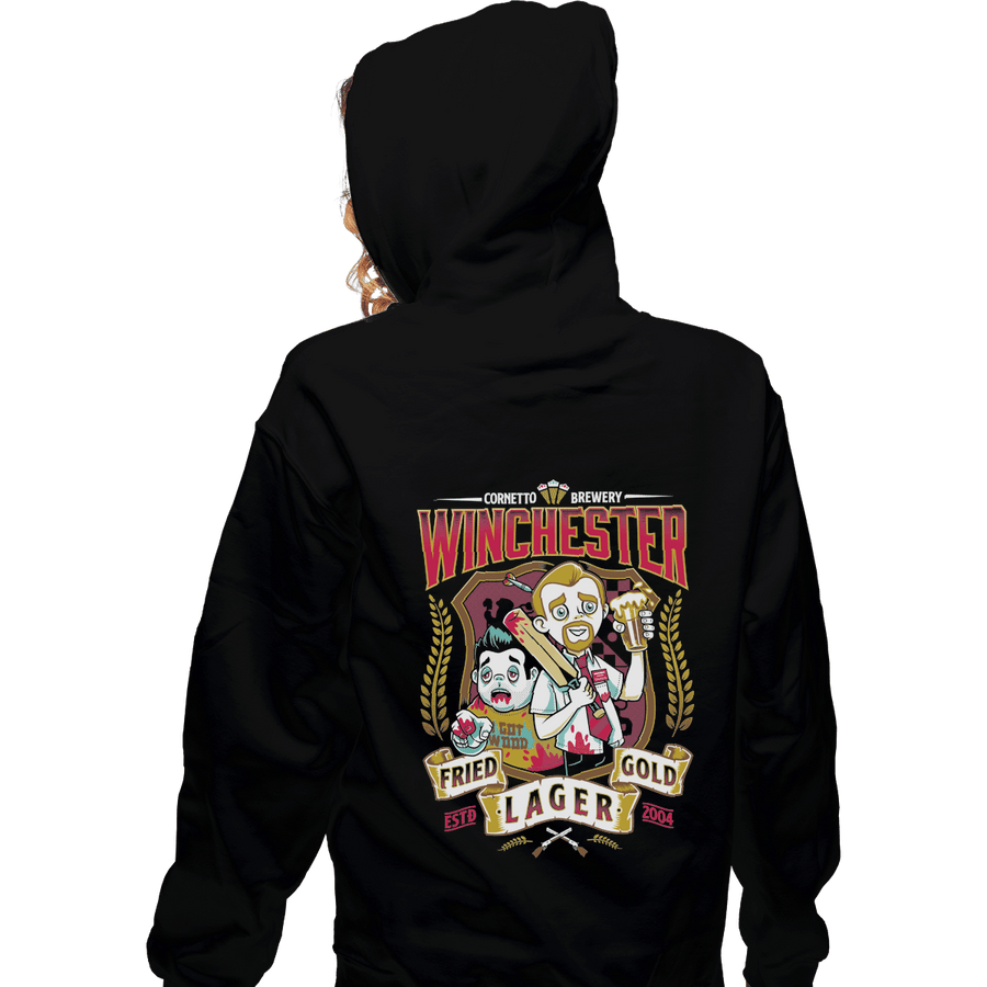 Shirts Zippered Hoodies, Unisex / Small / Black Winchester Fried Gold Lager