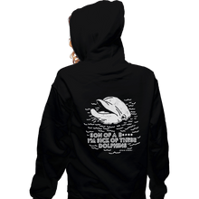 Load image into Gallery viewer, Shirts Zippered Hoodies, Unisex / Small / Black Dolphins
