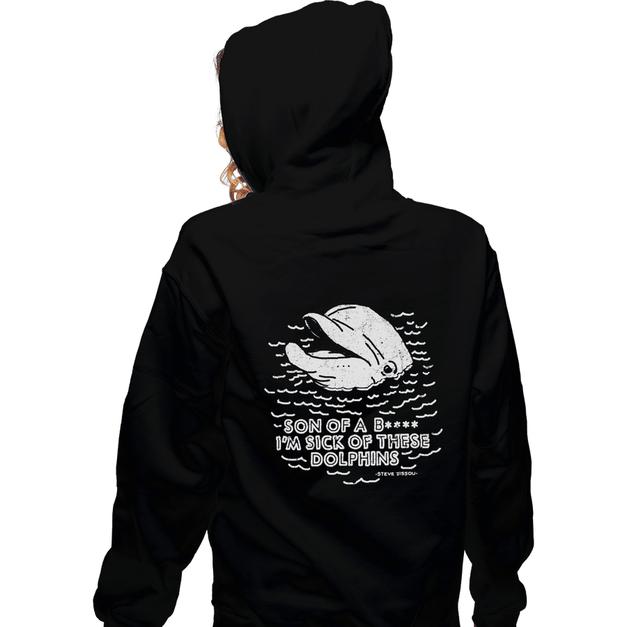 Shirts Zippered Hoodies, Unisex / Small / Black Dolphins
