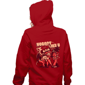 Daily_Deal_Shirts Zippered Hoodies, Unisex / Small / Red Nobody Like U
