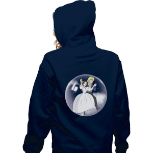 Shirts Zippered Hoodies, Unisex / Small / Navy Fly In A Bubble