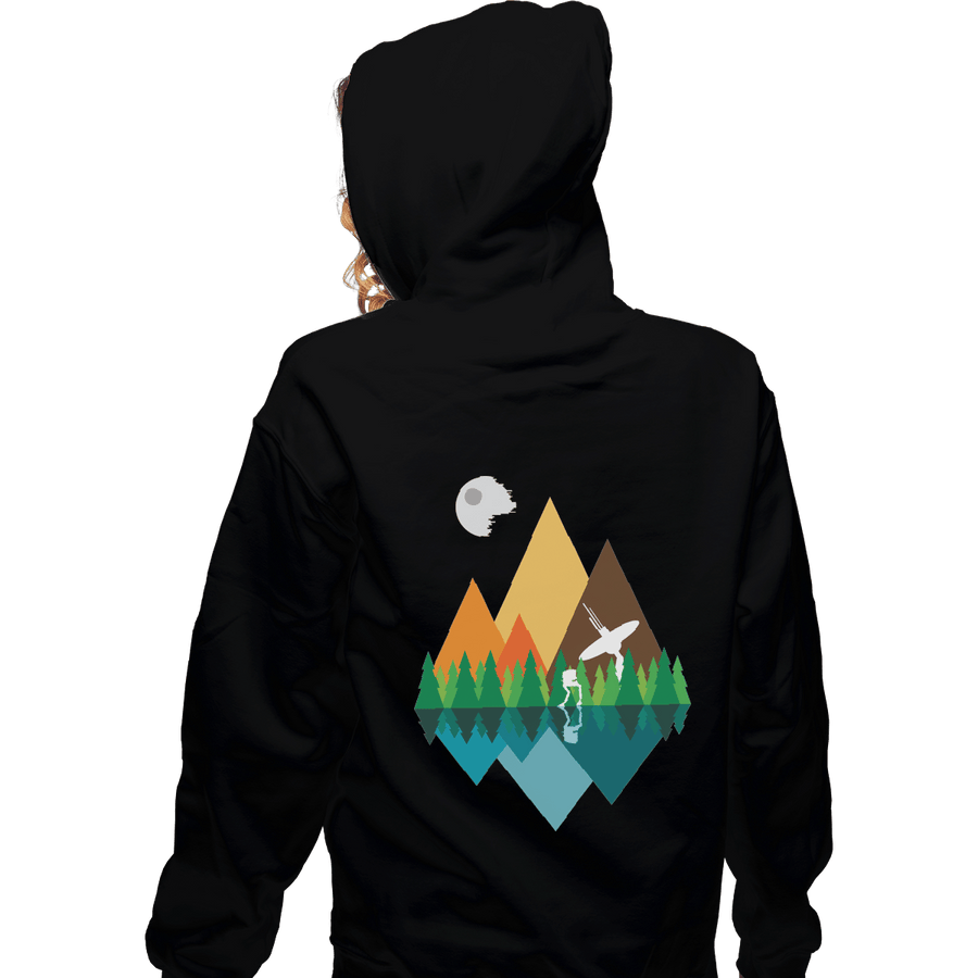 Shirts Pullover Hoodies, Unisex / Small / Black Forest View
