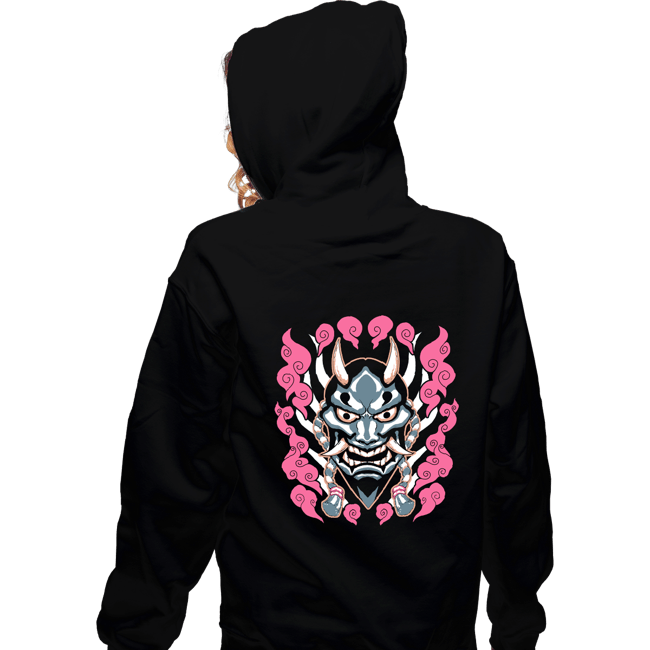 Shirts Zippered Hoodies, Unisex / Small / Black Hannya Mask